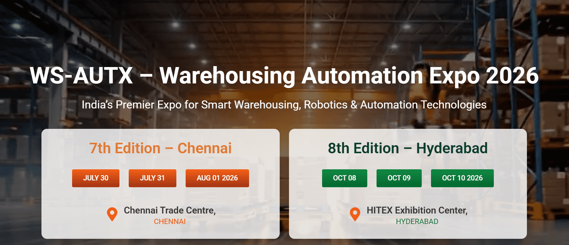WS-AUTX – Warehousing Automation Expo 2026 — Hyderabad, Telangana, India