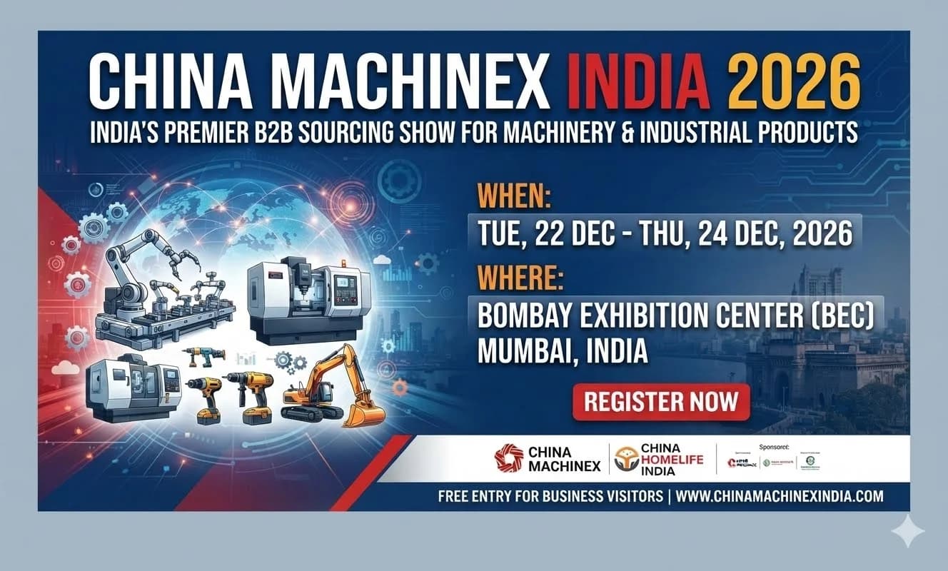 China Machinex India 2026 — Mumbai, Maharashtra, India