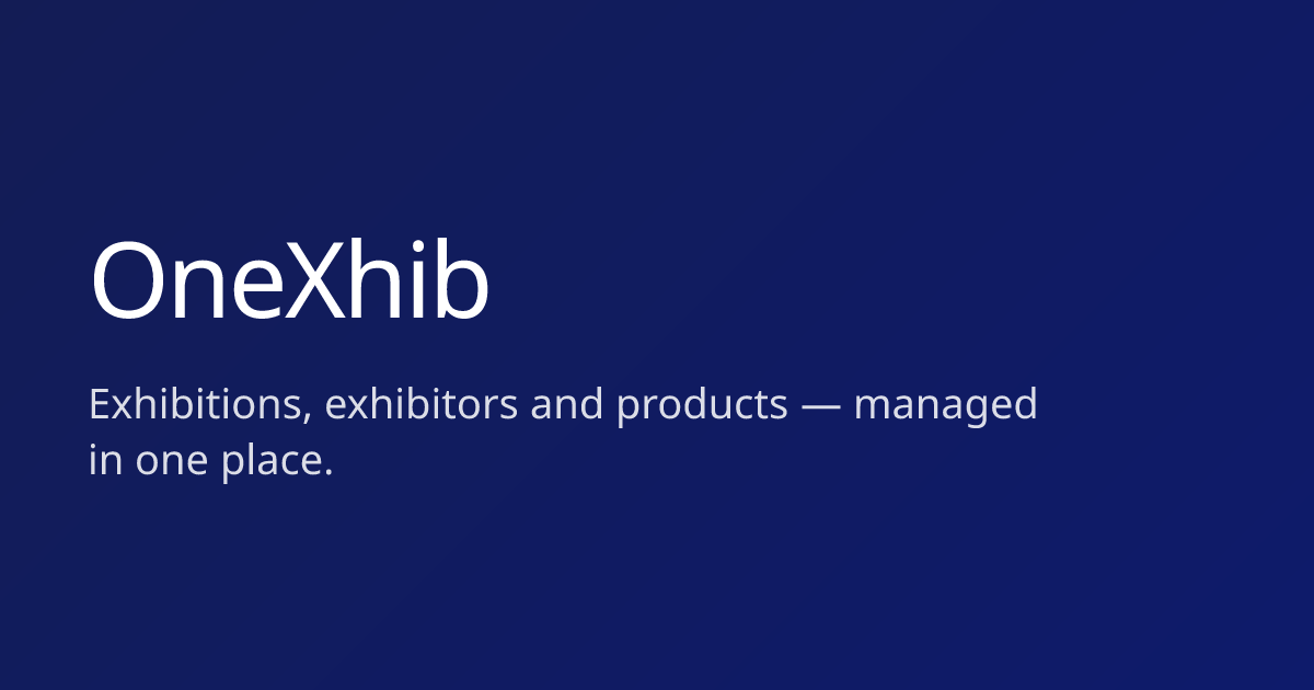 Exhibitions in Greece — upcoming trade shows · OneXhib